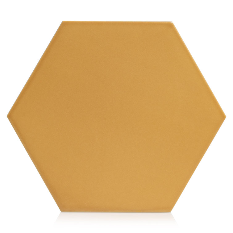 Tribeca Hexagon Matte Orange Porcelain Tile for Kitchen and Bathroom