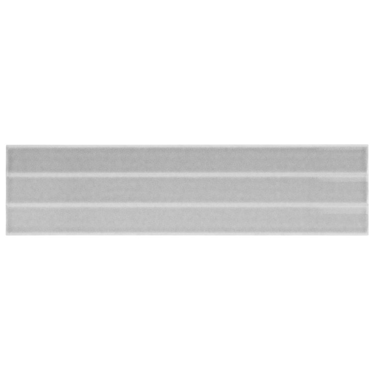 Refined Gray Glazed Ceramic Subway Wall Tile 4-in x 16-in