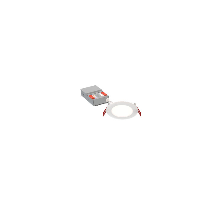 4'' White Aluminum LED Canless Recessed Downlight