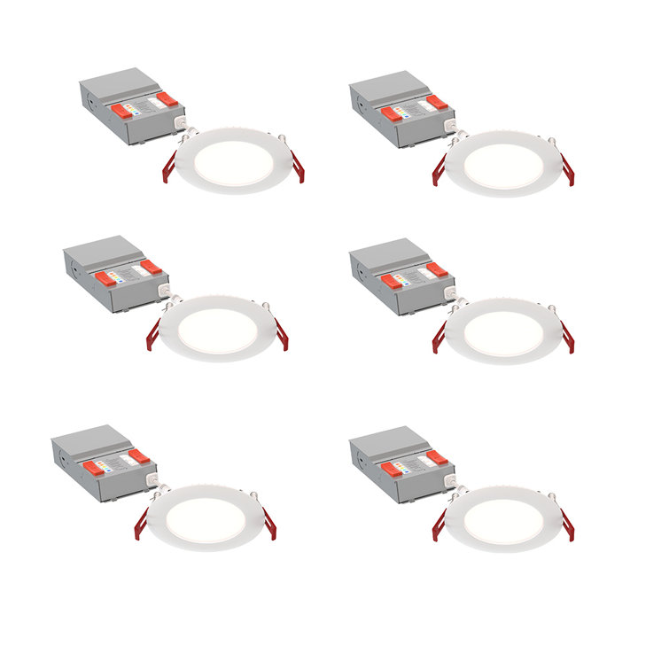 Matte White 4'' Aluminum LED Recessed Lighting Kit