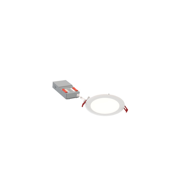 6'' Matte White Aluminum LED Canless Recessed Downlight