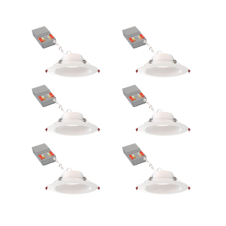6-Inch Matte White Aluminum LED Recessed Lighting Kit