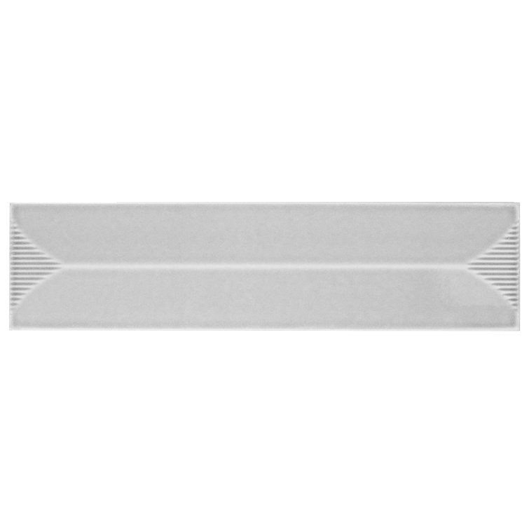 Gray Glazed Ceramic Subway Wall Tile 4.43'' W x 17.62'' L