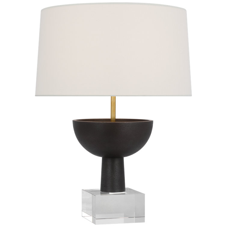 Adjustable Warm Iron Outdoor Table Lamp with Acrylic Base