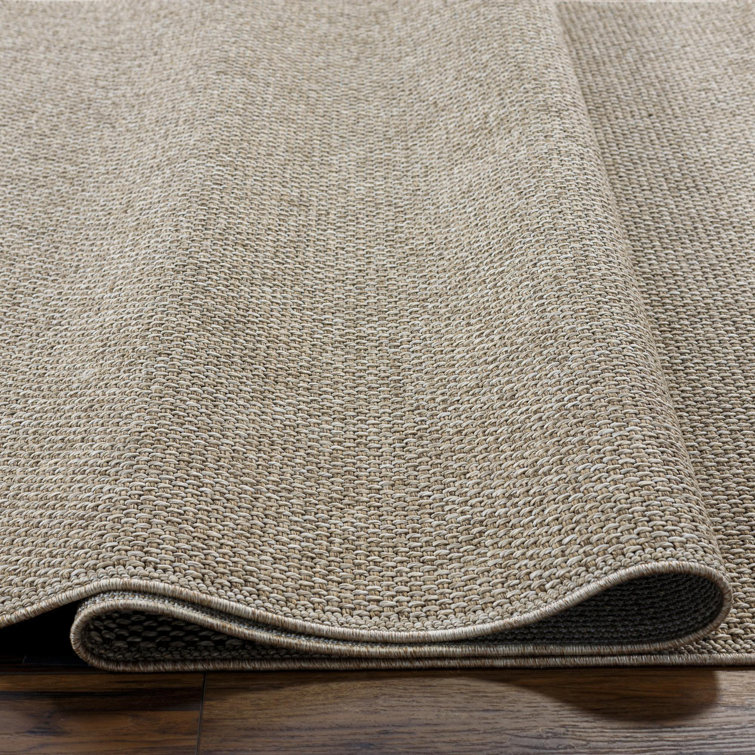 Beige and Gray Rectangular Washable Synthetic Rug