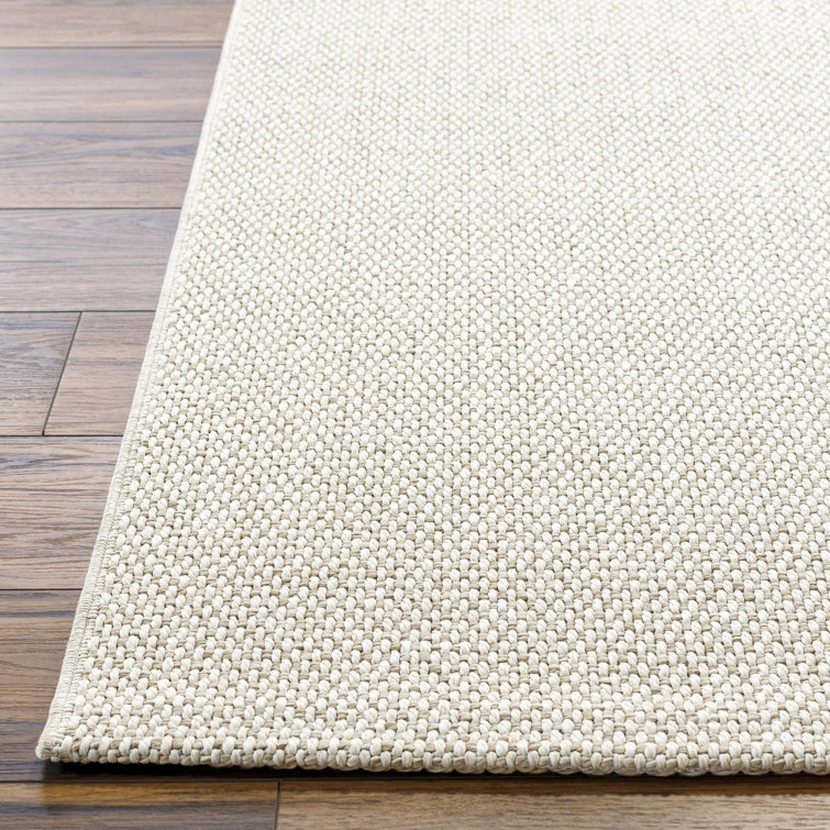 Livabliss Off-White Flat Woven Synthetic Area Rug, 3'10" x 5'7"