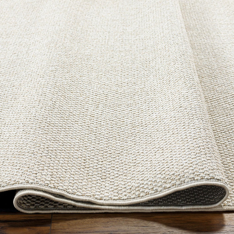 Livabliss Off-White Flat Woven Synthetic Area Rug, 3'10" x 5'7"