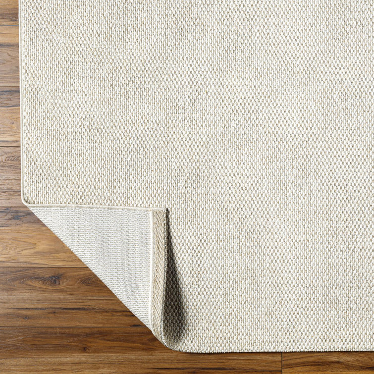 Livabliss Off-White Flat Woven Synthetic Area Rug, 3'10" x 5'7"