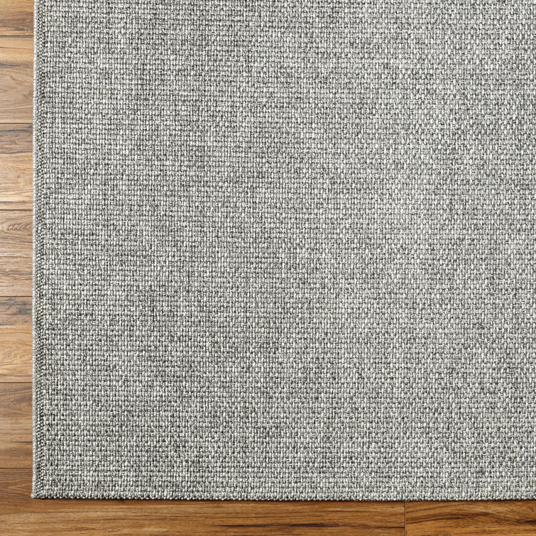 Birdie Gray Flat Woven Rectangular Synthetic Area Rug