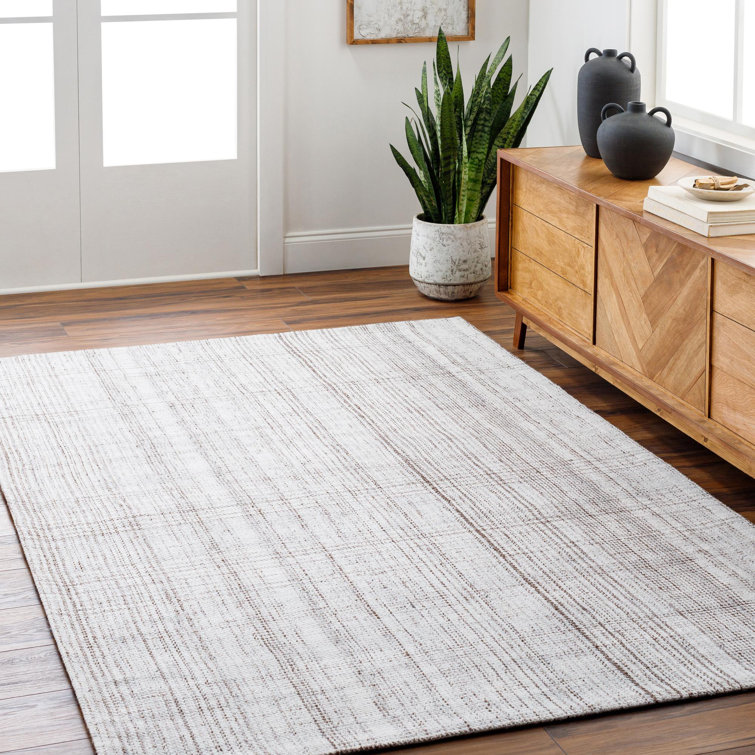 Sammy Off-White Hand-Woven Synthetic 6' x 9' Area Rug