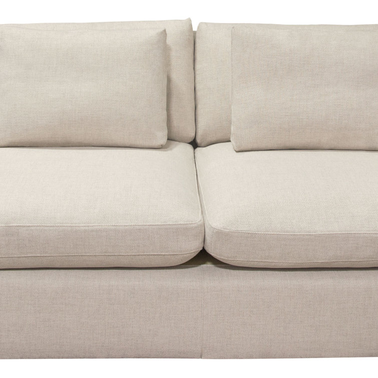 Arcadia Symmetrical L-Shaped Gray Fabric Sectional Sofa