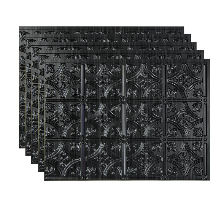 Brushed Onyx Decorative Vinyl Backsplash Panel 18in x 24in