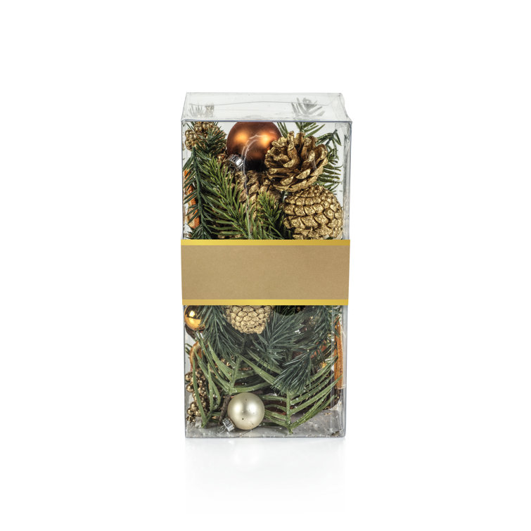Gold and Green Holiday Botanical Vase & Bowl Fillers