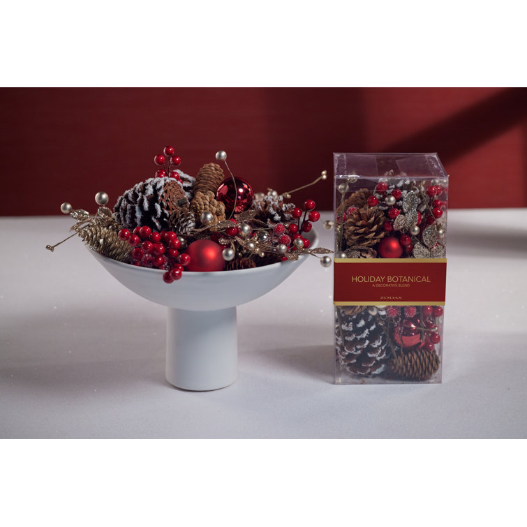 Red and Brown Holiday Botanical Vase and Bowl Fillers