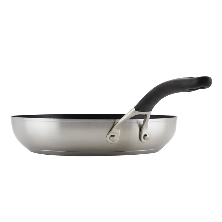 Silver Stainless Steel Non-Stick Fry Pan Set, 8 and 10 Inch