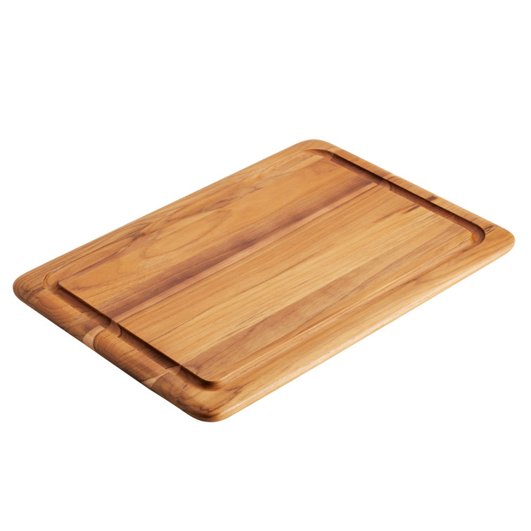 Teak Rectangular Reversible Cutting Board, 20 Inch x 14 Inch