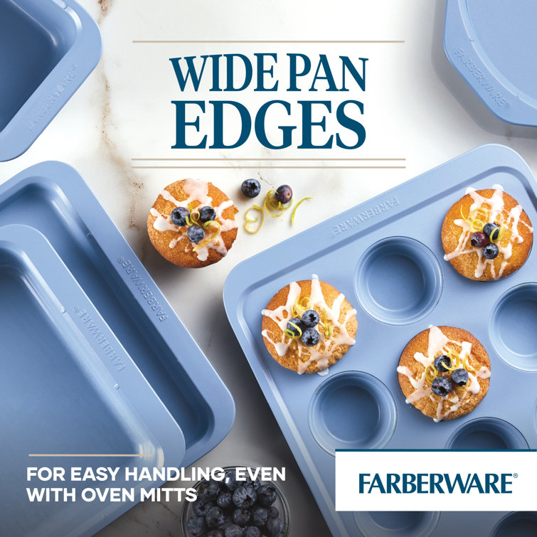 Blue Nonstick Steel 11" x 17" Cookie Sheet Set