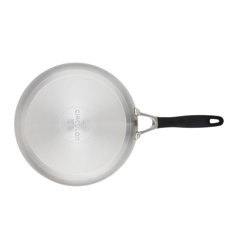 Silver Stainless Steel Non-Stick Fry Pan Set, 8 and 10 Inch