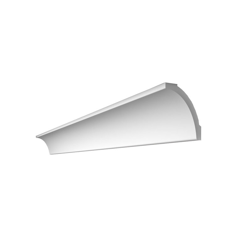 Plain White Styrofoam Cove Crown Molding 78.5"L x 3.87"W x 2.75"H