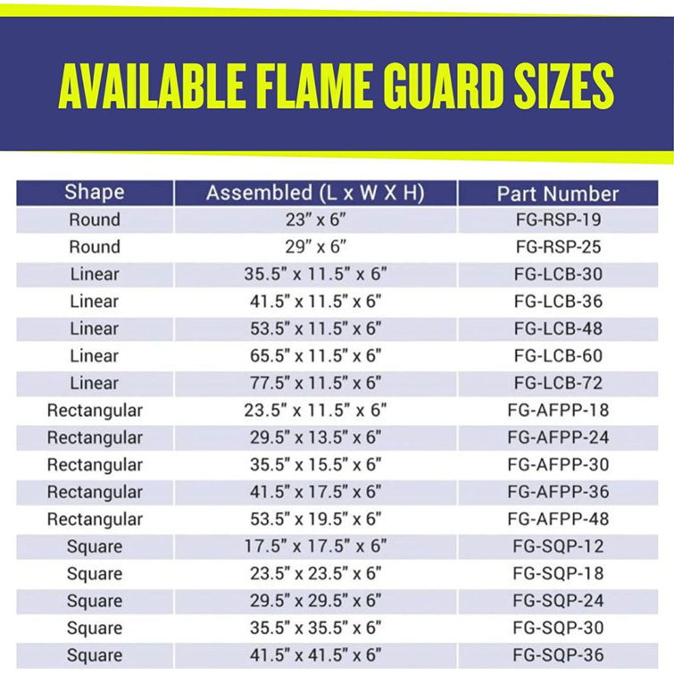 Elegant Round Propane Fire Pit Glass Flame Guard, 23-Inch