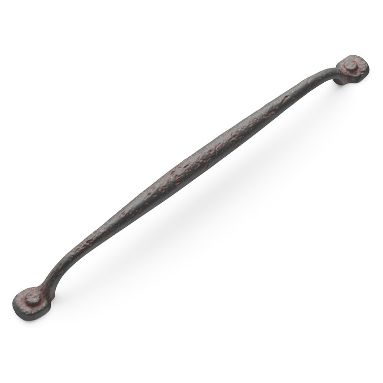 Rustic Iron 12" Matte Black Appliance Pull Handle