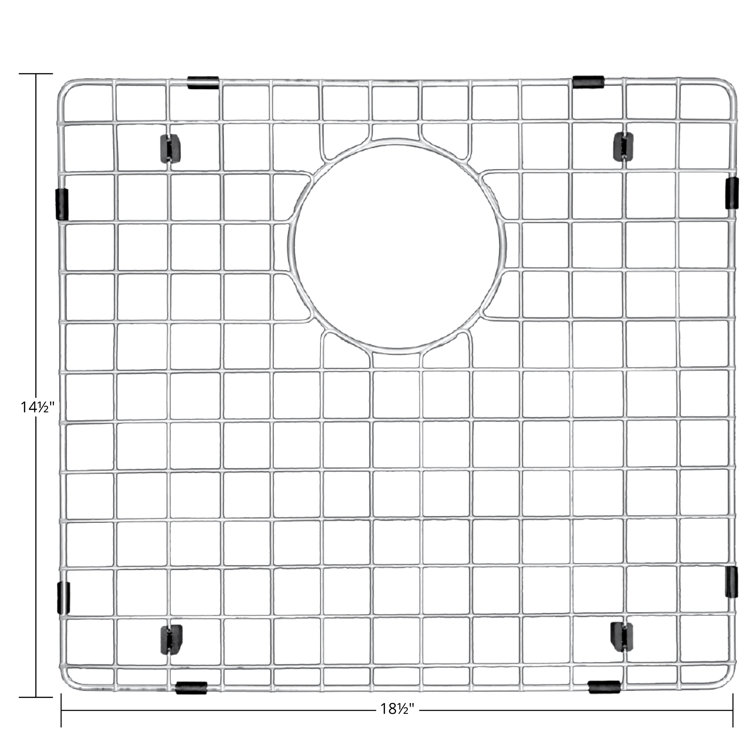 Stainless Steel Sink Bottom Grid with Protective Bumpers