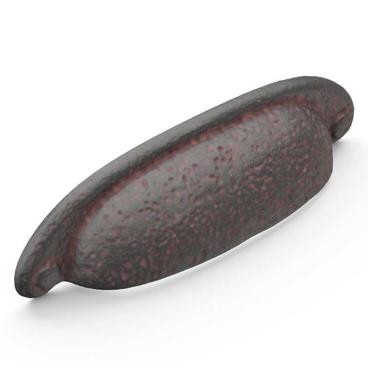 Rustic Iron Matte Cup Pulls with Mounting Hardware, 10-Pack