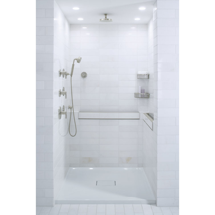 Archer White 48" x 48" Single Threshold Shower Base