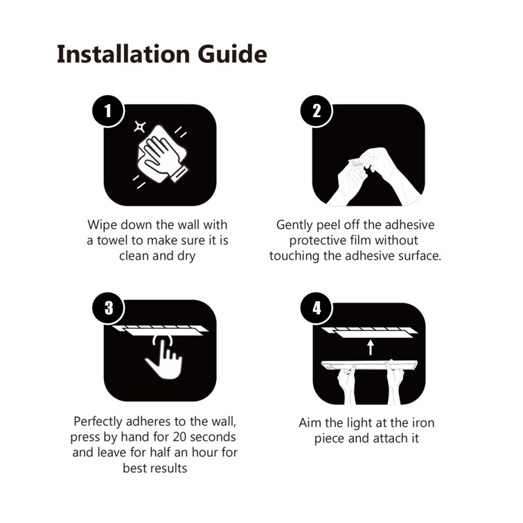 8-Inch Warm White LED Motion Sensor Under Cabinet Light Set
