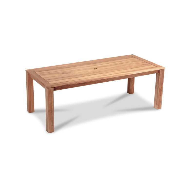 Classic 87" Natural Teak Outdoor Dining Table