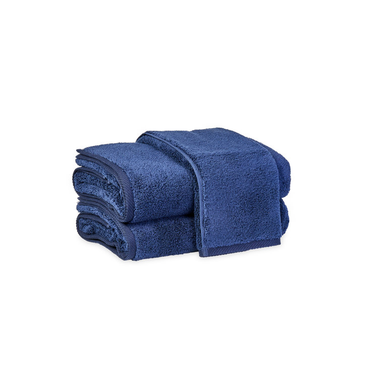 Navy Cotton Terrycloth Fingertip Hand Washcloth
