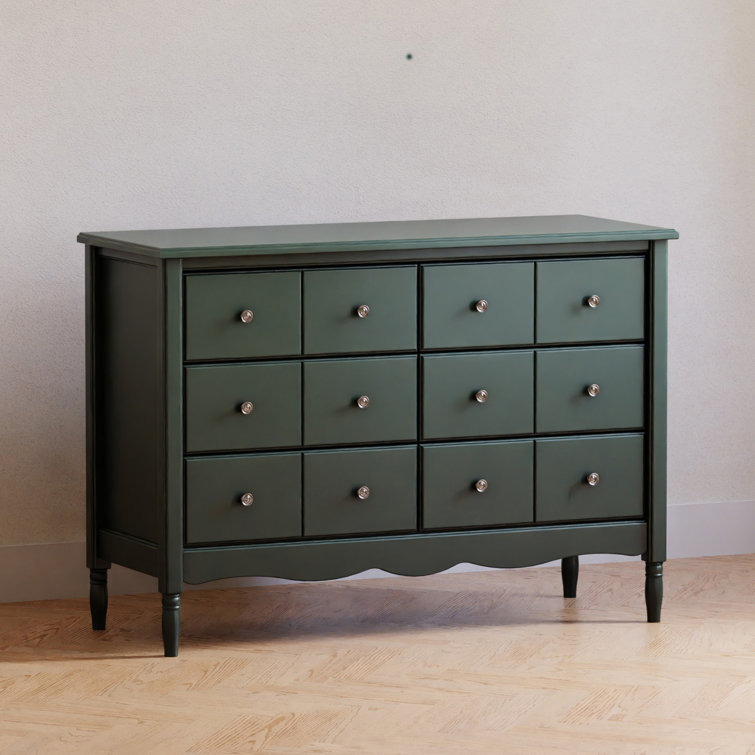 Forest Green Double Dresser with Six Drawers