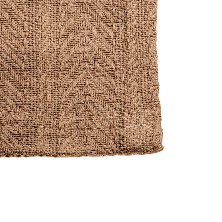 Full Tan Cotton Fleece Machine Washable Blanket