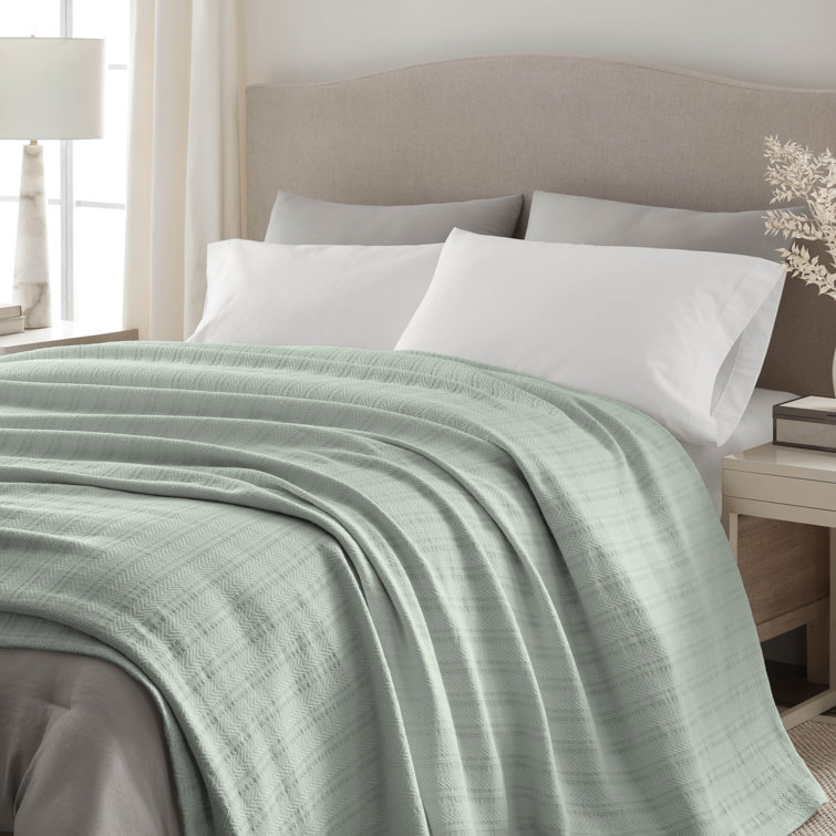 Twin Gray Cotton Machine Washable Blanket
