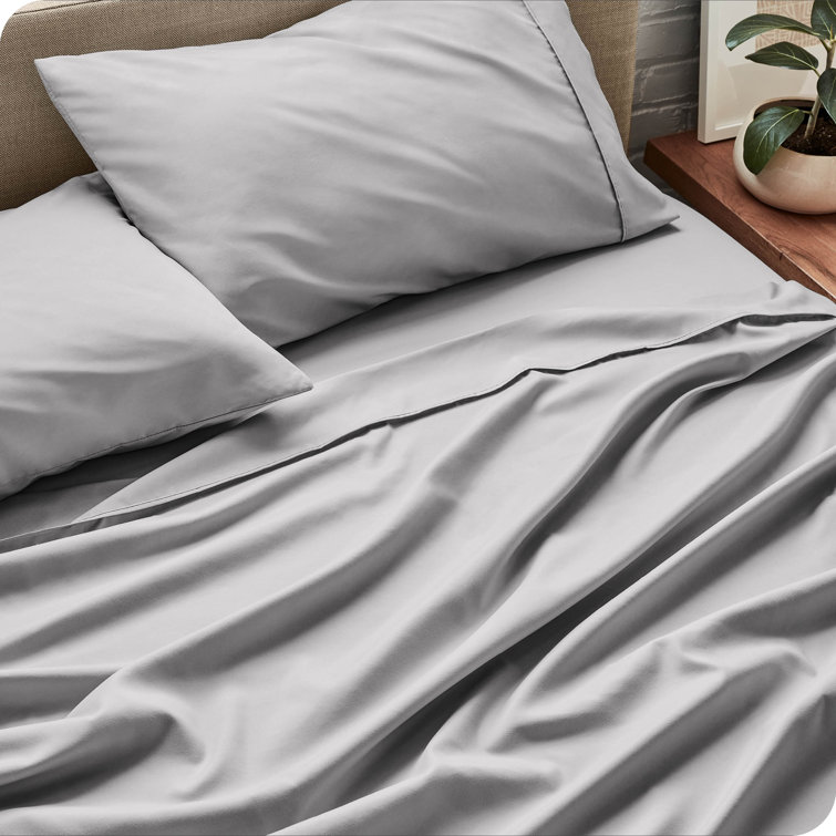 Light Gray California King Ultra-Soft Microfiber Sheet Set