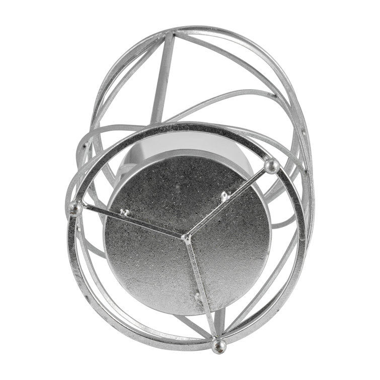 Silver Metal 13" Tabletop Hurricane Candle Holder