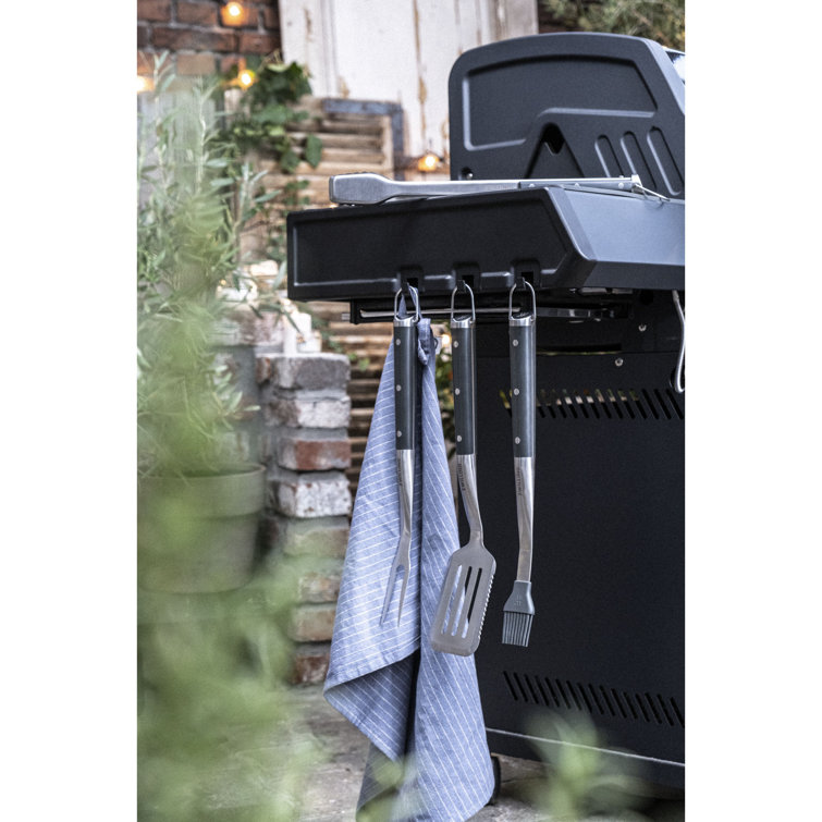 ZWILLING Stainless Steel 5-Piece Grill Tool Set with Black Wrap