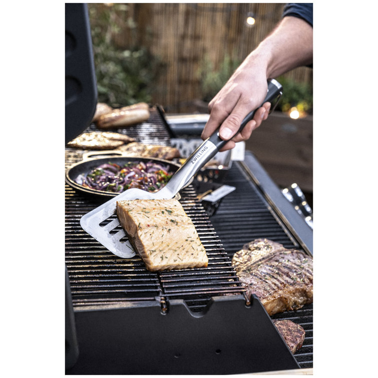Zwilling BBQ+ 17-Inch Stainless Steel Grill Spatula with Serrated Edge