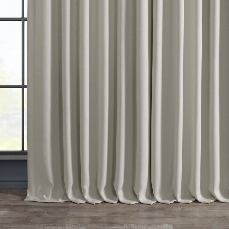 Dandelion Gold Faux Linen Blackout Curtain Panel, 100" x 84"
