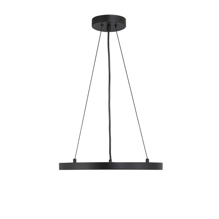 15" Coal Aluminum LED Pendant with Acrylic Shade
