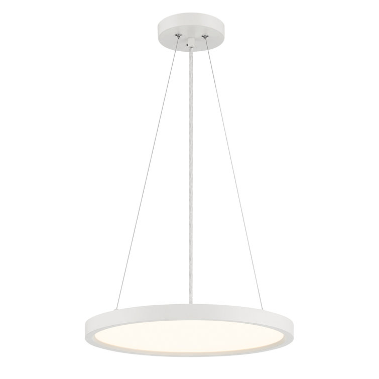 White Aluminum LED Indoor/Outdoor Pendant Light