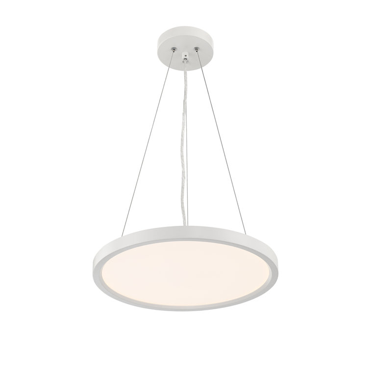 White Aluminum LED Indoor/Outdoor Pendant Light
