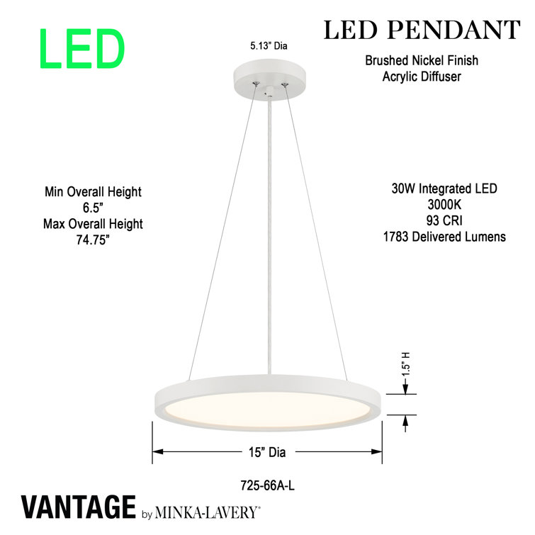 White Aluminum LED Indoor/Outdoor Pendant Light