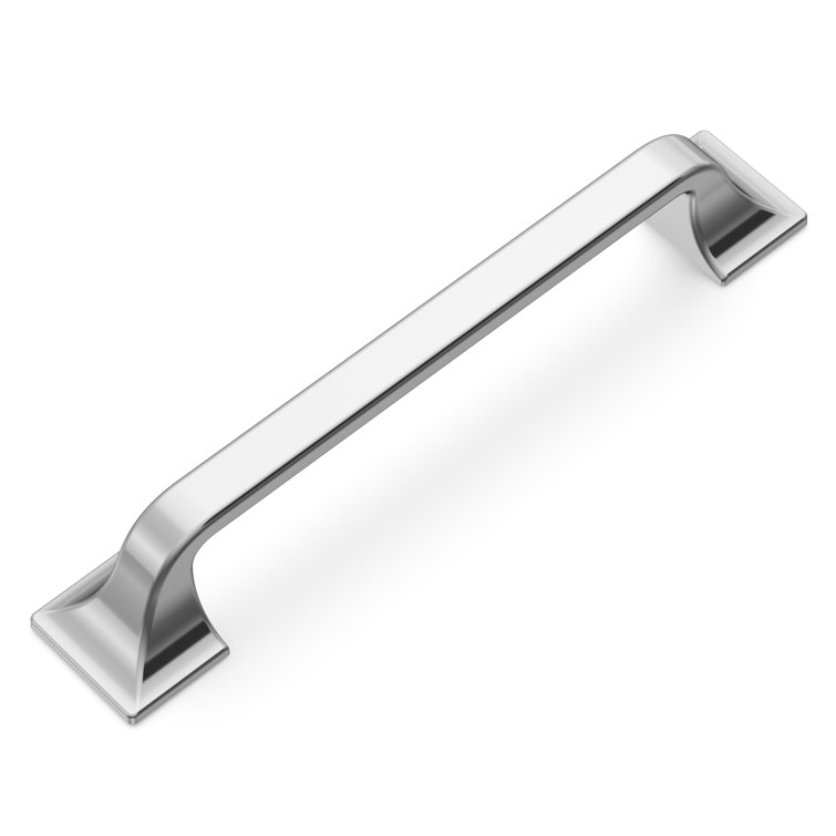 Chrome Finish Modern Farmhouse Cabinet Drawer Pulls, 6 3/8"
