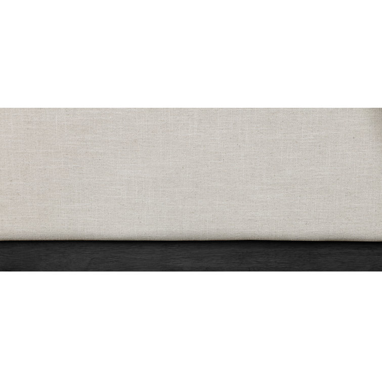 Beige Velvet Upholstered Queen Bed with Tall Headboard