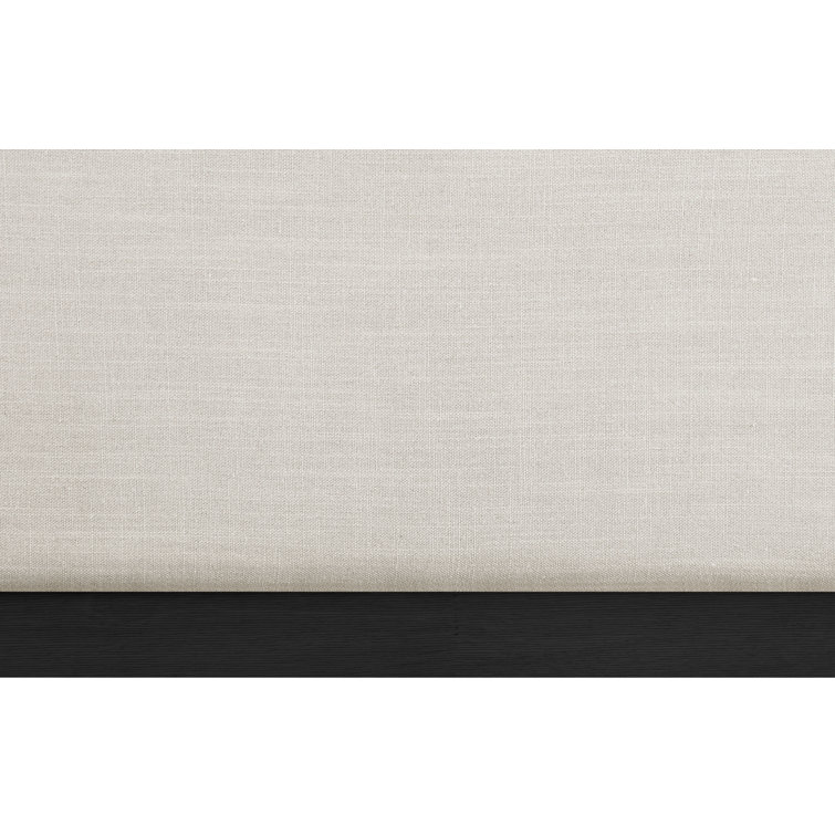 Beige Velvet Twin Upholstered Panel Bed with Headboard