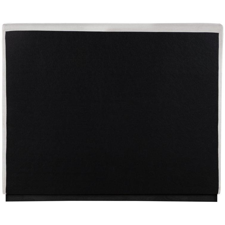Beige Velvet Upholstered Queen Bed with Tall Headboard