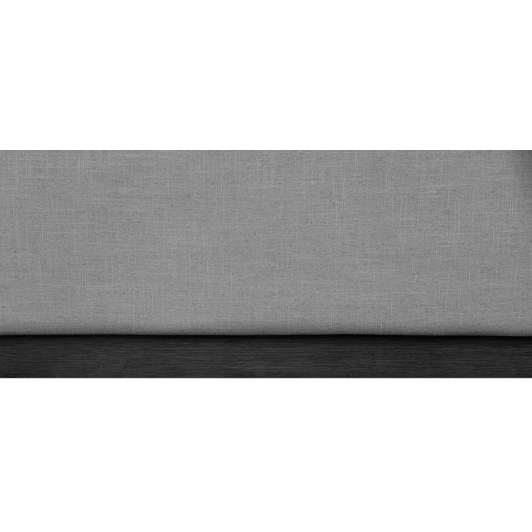 Grey Queen Upholstered Wood Frame Panel Bed