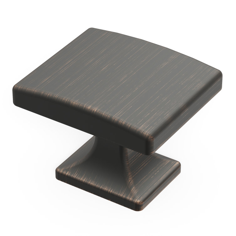 Vintage Bronze Square Cabinet Knob 1.44"