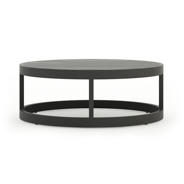 Slate Black Round Metal Outdoor Coffee Table